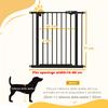 Self-Closing Dog and Pet Gate for Stairs and Entrances, 68x77 Cm, Black