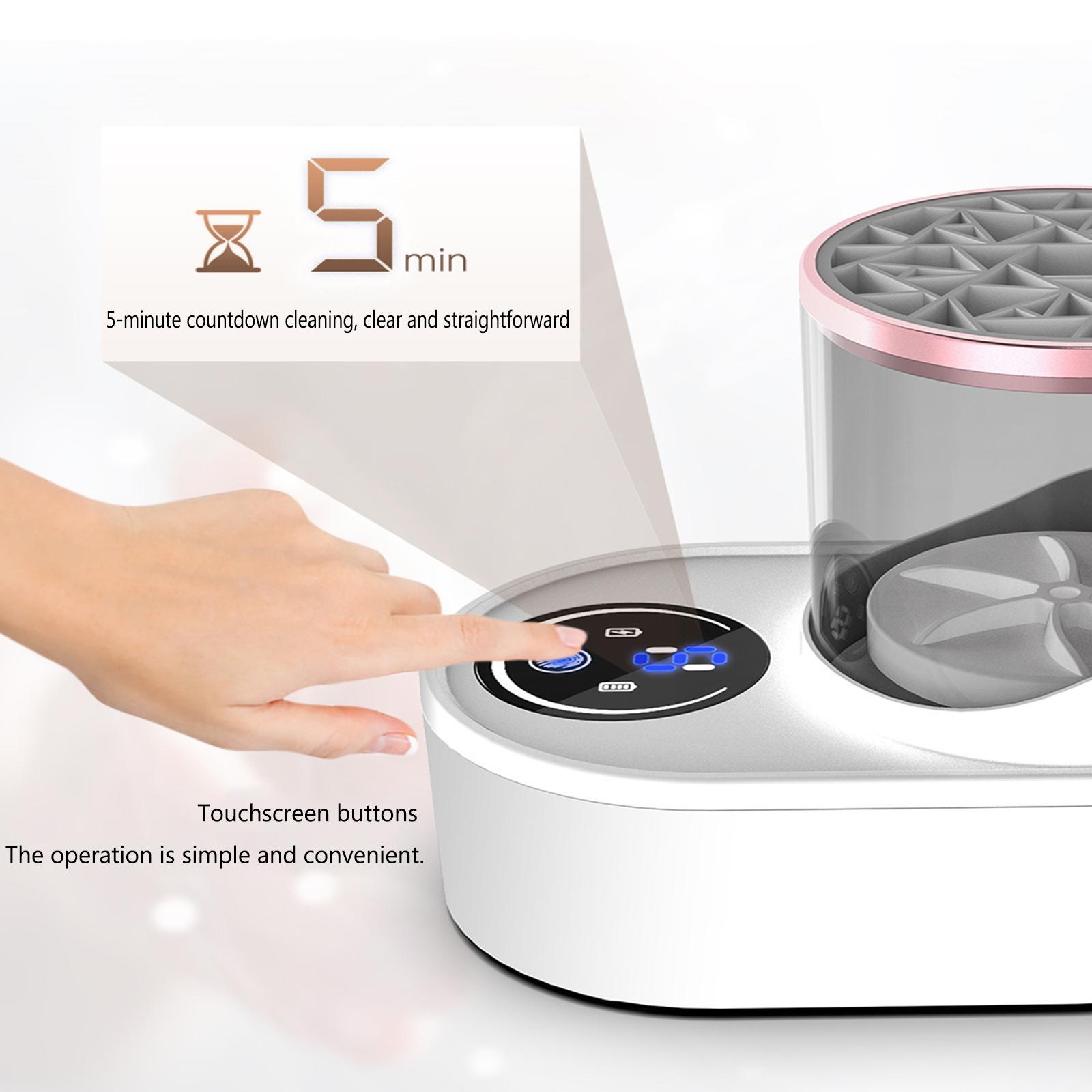 

Очиститель для кистей для макияжа - Бытовой электрический очиститель для ленивых, быстросохнущая кисть с зарядкой, автоматическое очищающее устройство, инструмент One Size