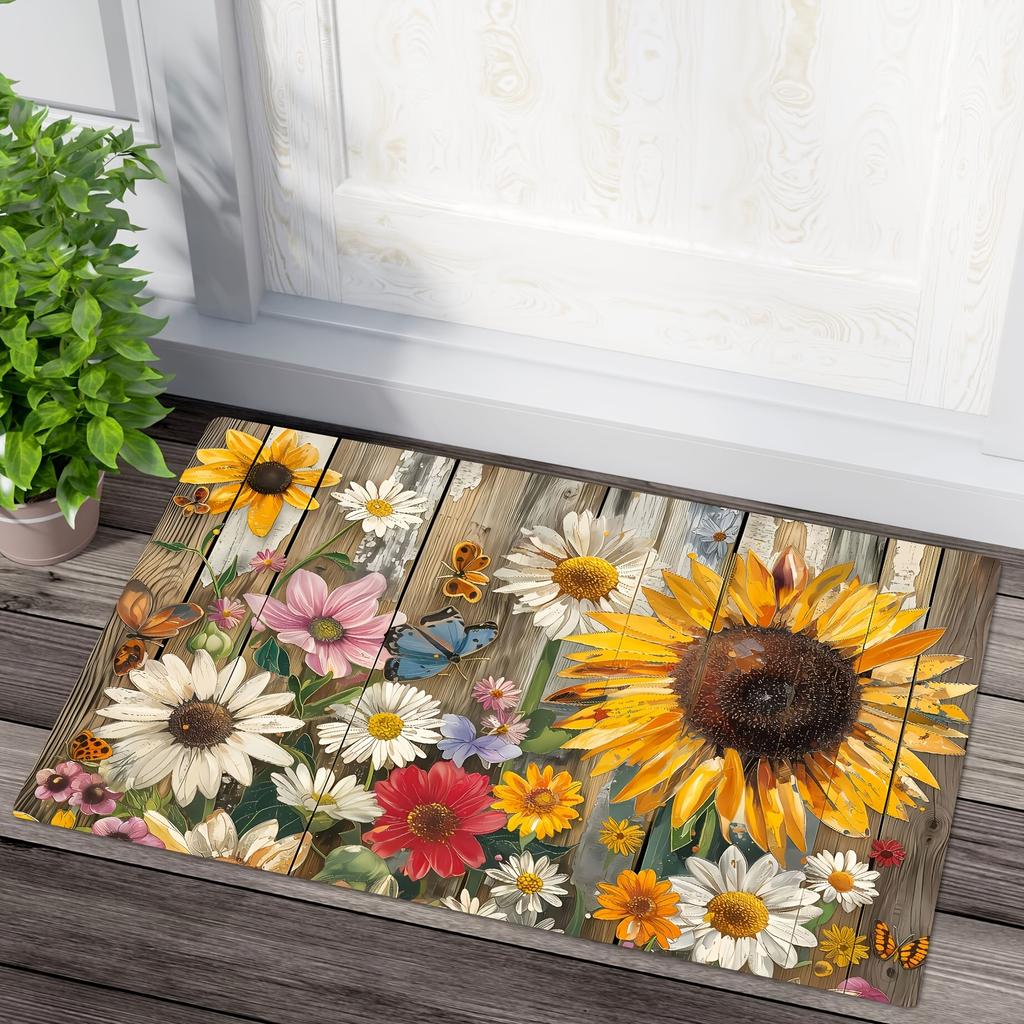 Garden Carpet Sunshine Sunflower Floor Mat Doormat Welcome Mat Outdoor Carpet Living Room Carpet Rug For Bedroom Home Dec