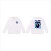 Unisex lässiger übergroßer Rundhals-Pullover mit Schriftzug-Print leichter Baumwoll-Hoodie