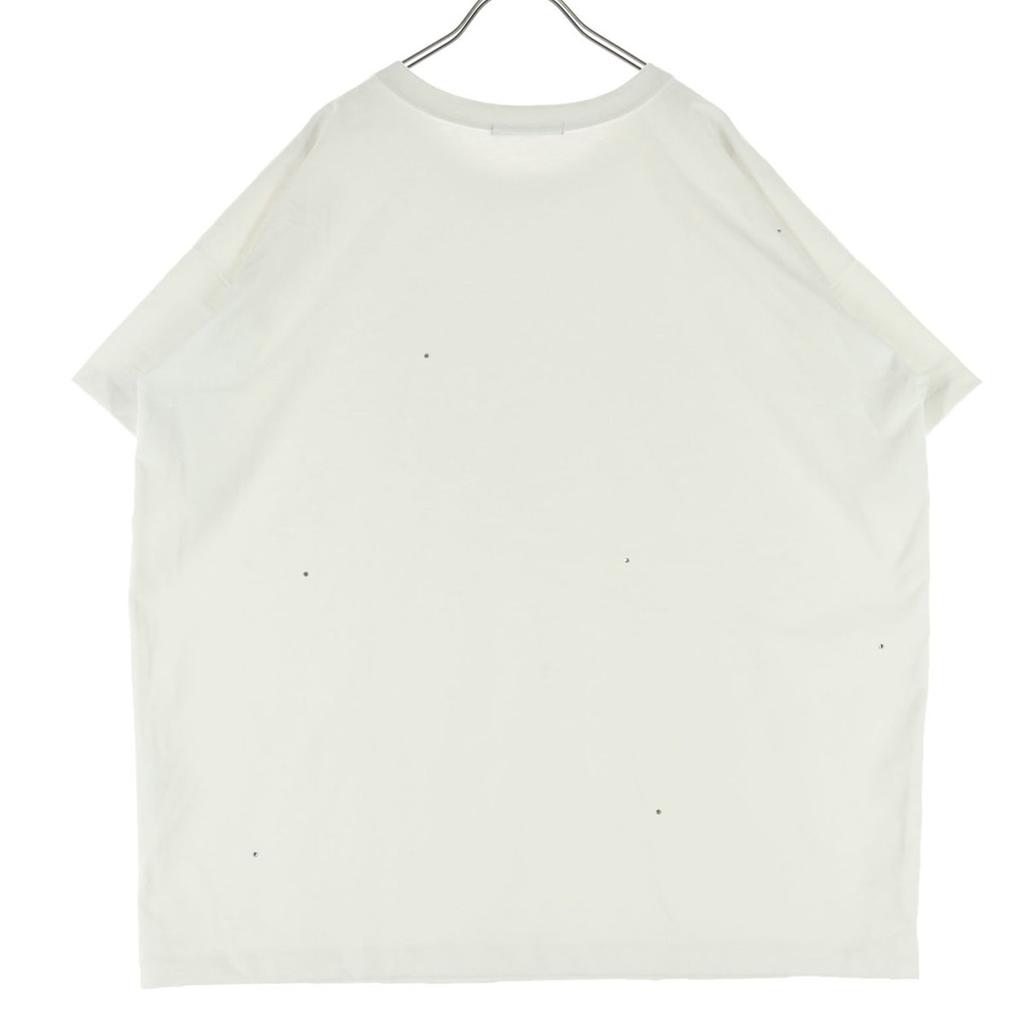 Mizuiro Ind Made In Japan Short Sleeve Rhinestone T-shirt White Women Used
