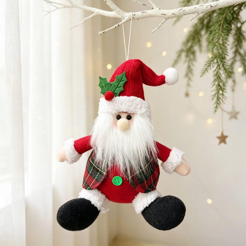 Elk Deer Doll Christmas Santa Claus Pendant Santa Claus Christmas Doll Ornament Home Decoration