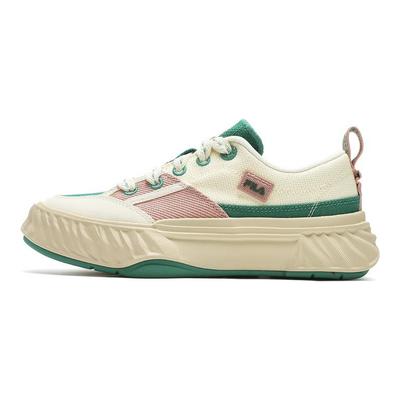 Fosso Color Block Fashion Trendy Fresh Vitality Low Top Canvas Shoes Women Sneaker White Pink F12W432308FAP