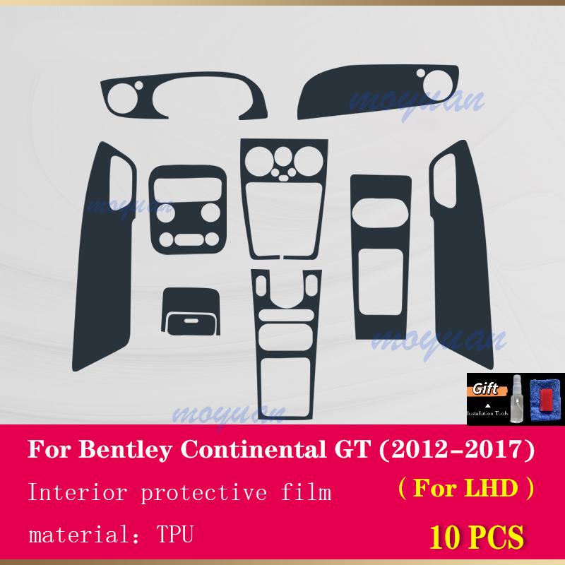 For Bentley Continental GT 2012-2017 Panel Navigation Screen Automotive Interior TPU Protective Film Anti-Scratch Sticker