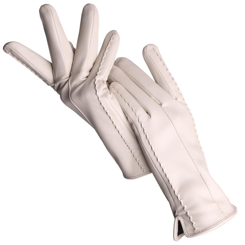 

Перчатки хорошего качества Женские модные плюшевые зимние теплые перчатки из ПУ кожи 2026PU One size бежевый