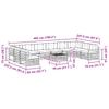 Outdoor Sofa Set 11 pcs Natural & Beige Solid Acacia Wood