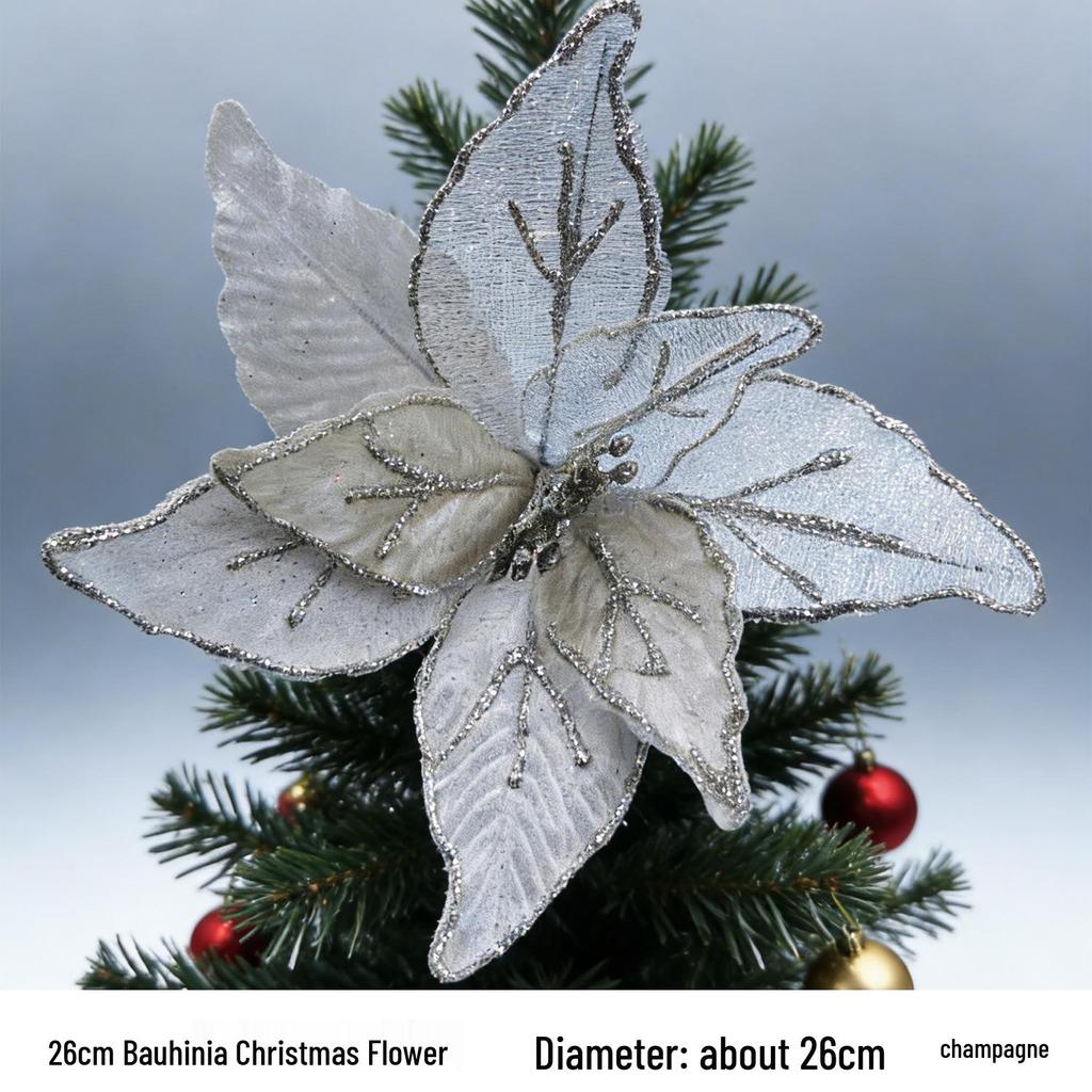 Velvet Sequin Magnolia Christmas Decorations