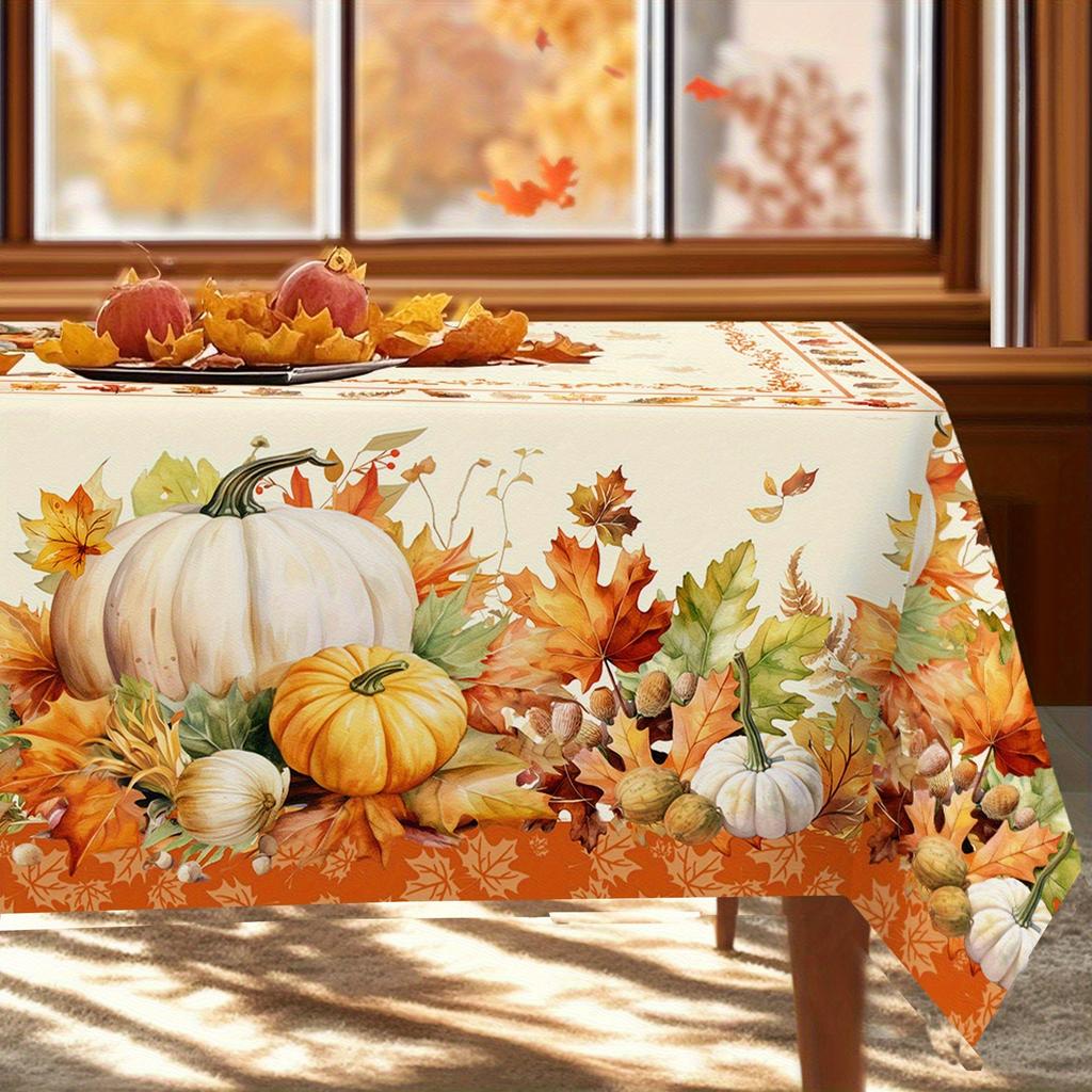 Mantel Rectangular Cosecha de Otoño para Decoración de Mesa Cocina Comedor Impermeable Reutilizable Mantel para Mesas Fiesta Festiva