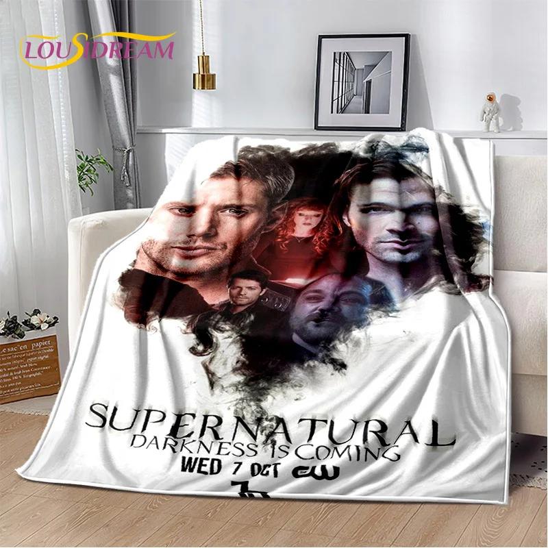 Supernatural Cartoon Soft Plush Flannel Throw Blanket for Living Room Bedroom Bed Sofa Picnic Cover Child Gift