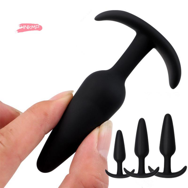 Soft Silicone Anal Plug 3 Sizes Butt Plug Bullet Vibrator Stimulator Adult Sex Toy for Men/Women Anal Prostate Massager for Gay