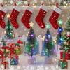Colorful LED Christmas Tree Lights Holiday Decoration Pine Needle Ornament for Christmas Festive Home Ornament Supplies