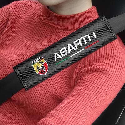 2PCS High Quality Car Seat Belt Protection Shoulder Pad Cover For Fiat Abarth 500 Abarth 124 Abarth 595 500c Car Accessories