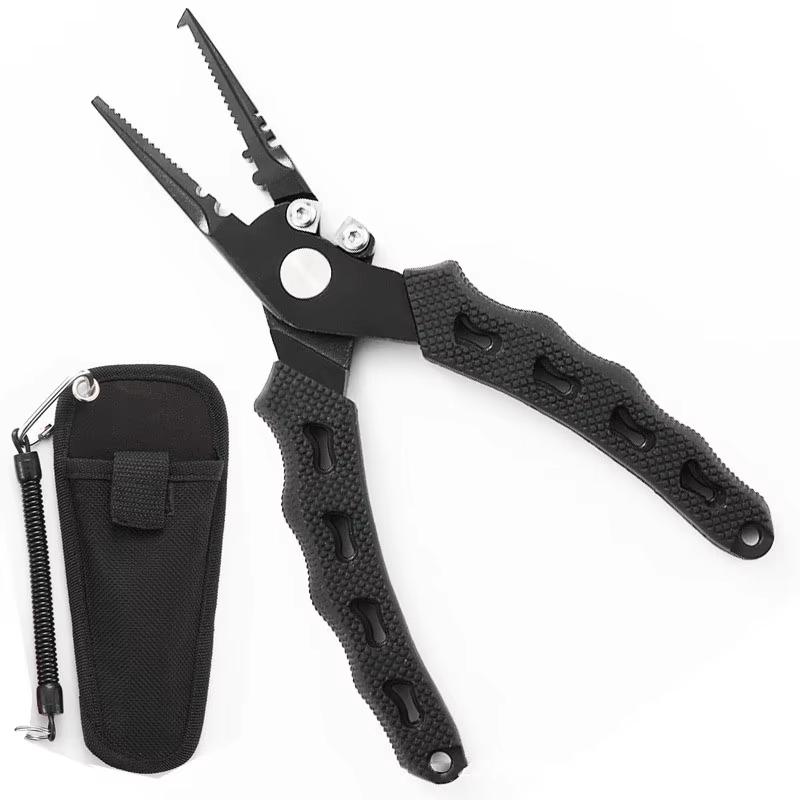 Stainless Steel Fishing Pliers Clamp Split Ring Tungsten Steel Blade Line Cutter Multifunction Fishing Tackle Fishing Gear
