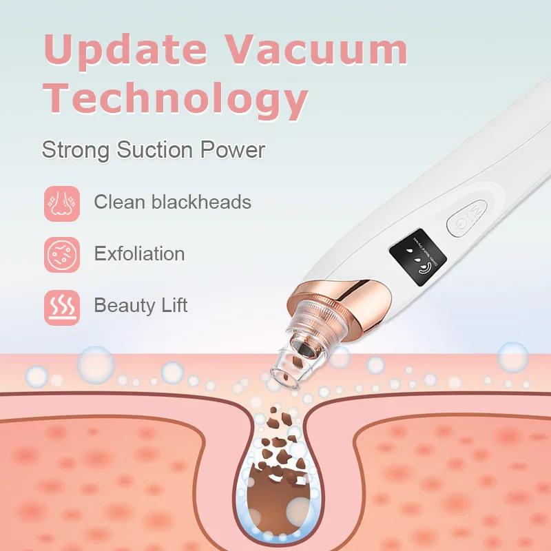 Electric Vacuum Suction Blackhead Remover Facial Pore Cleaner Comedone Spot Acne Pimple Blackhead Extractor USB Rechargeable