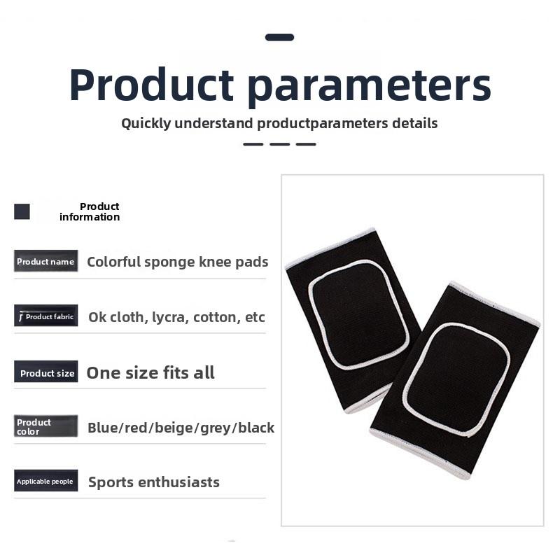 Dancing Sponge Knee Pads Keep Warm Roller Skating Dance Anti-Kneeling Anti-Collision Practice Thickened Knee Pads Sports Dance Knee Pads