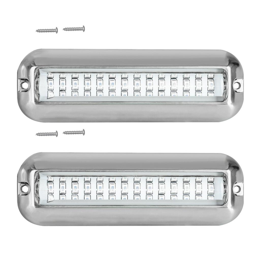 2X42 LED Yacht Underwater BOAT MARINE Transom RV LIGHTS Stainless Steel Pontoon Navigation Lights Yacht Boat Stern Anchor Lamp