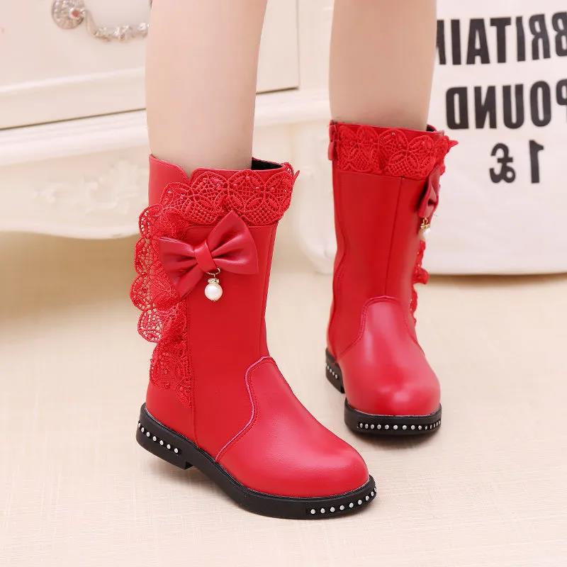 Stivali alti da principessa con fiocco per bambina Stivali invernali per  bambini carini e caldi Scarpe da neve per bambini 2022 Nuovo - Scarpe per  bambini - Batteryer