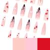 Hot Selling Sweet Pink Bow Fake Nails Red Lip Print Love Wear Nail Nail Art