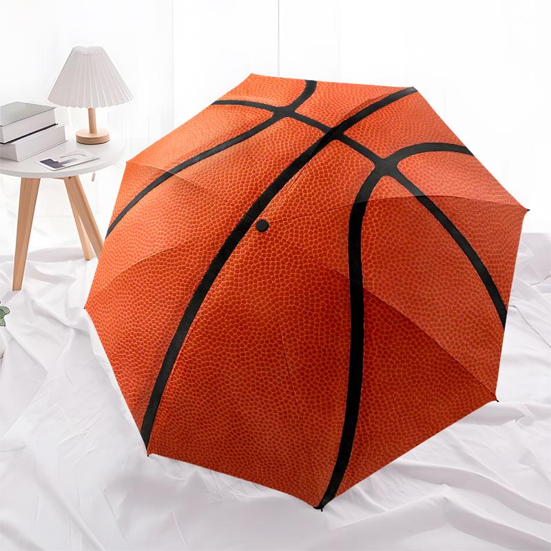 Basketball, Sport-Thema Achtspeichen Automatisches Klappschirm Ist Geeignet für Sowohl Männer Als Auch Frauen, Was Ihn Zu Einem Perfekten Weihnachts- Und Valenti