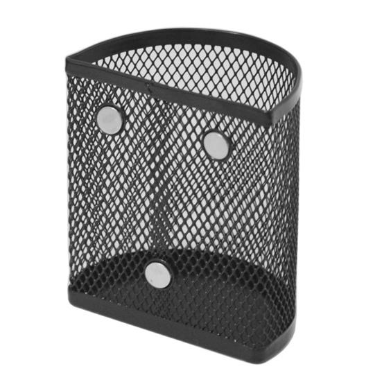 Pencil Holder Good Ventilation Fine Mesh Space-saving Metal Multifunction Desktop Magnetic Basket Pen Storage Box Daily Use