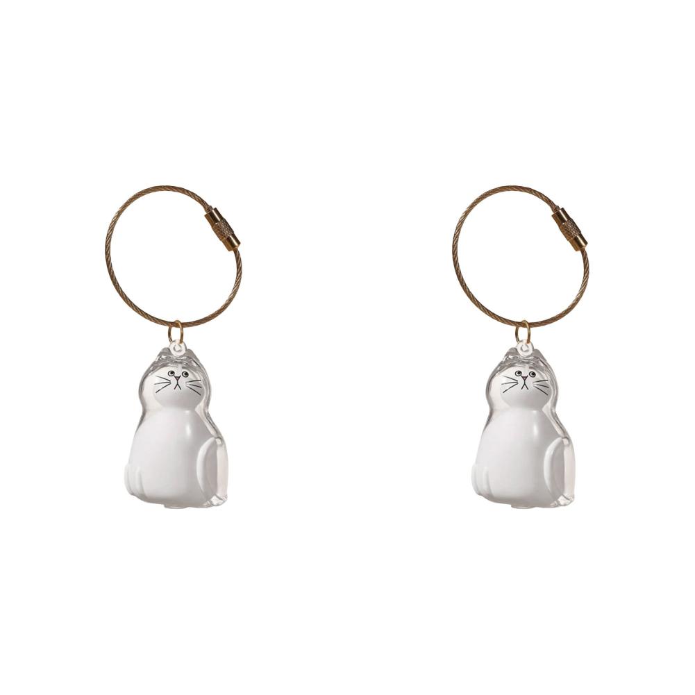 1-10Pcs Cat Keychain Pendant Cat Hair Storage Box Backpack Ginger Cat Siamese Hanging Pet Hair Grooming Souvenirs Birthday Gifts