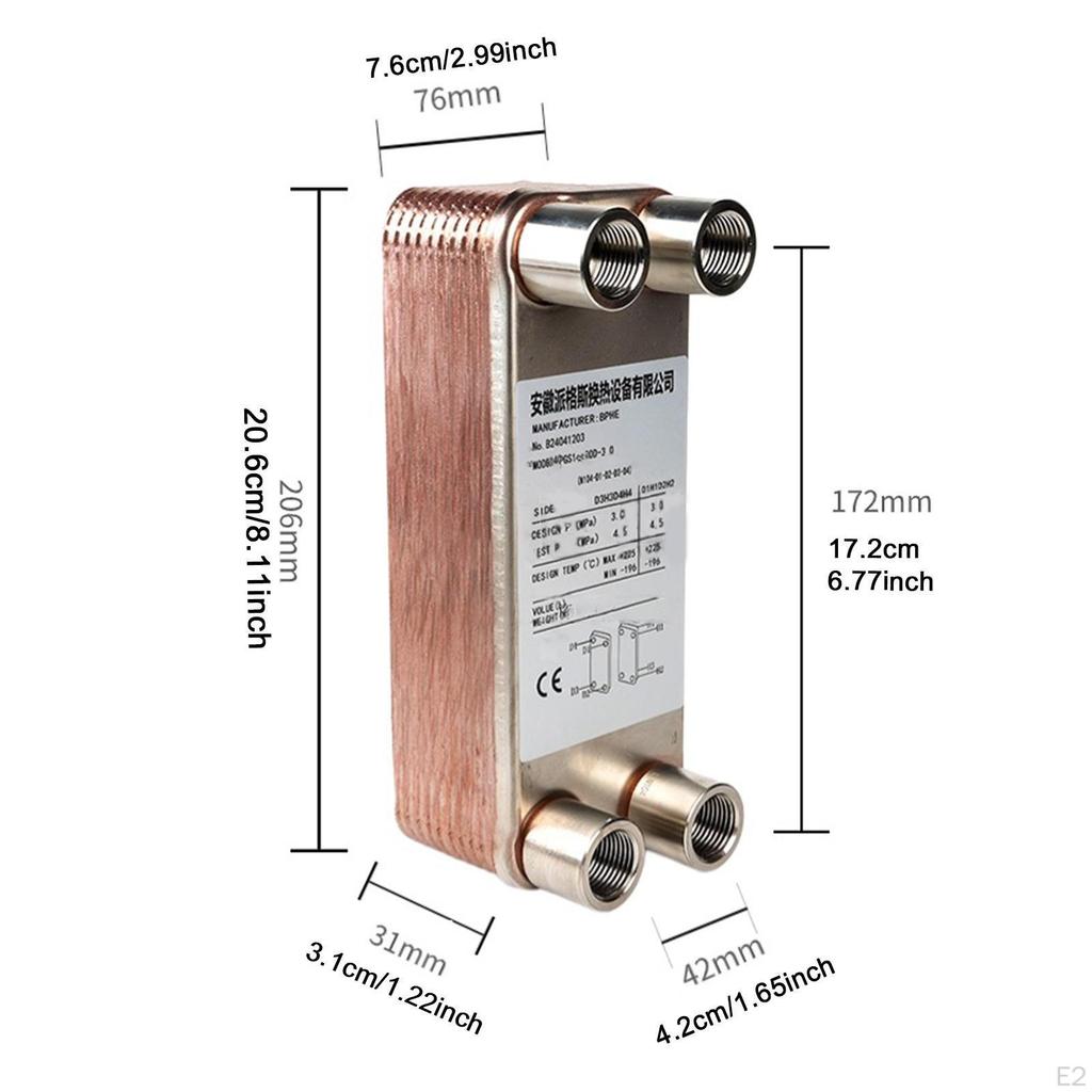 Compact Stainless Steel Heat Exchanger for Efficient Water Heating And Cooling Applications