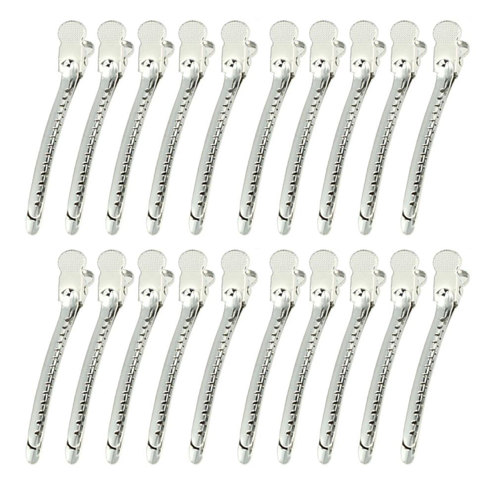 20Pcs Simple Salon Hairpin Clamps 9.5cm DIY Alligator Hair Clips Hair Care Hairdressing Duckbill Fluffy Clamps Barber