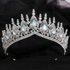 DIEZI New Gift Baroque Luxury Opal Crystal Crown For Women Girls Wedding Elegant Luxury Princess Tiara Party Hair Dress Jewelry