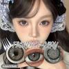 EYESHARE 1 Pair Natural Brown Contact Lenses for Eyes Gray Pupils 14.5mm Big Beauty Eyes Soft Lens Cosmetics
