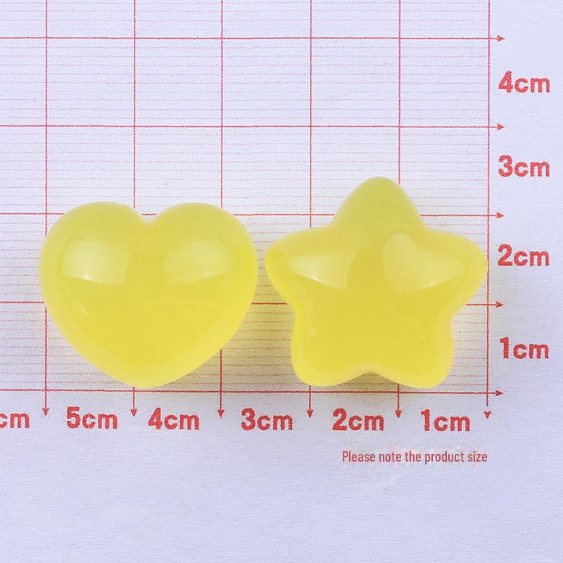 Leuchtender Stern Niedlicher DIY Cremekleber für Handyhüllen & Haarnadel Schmuck Resin-Accessoires