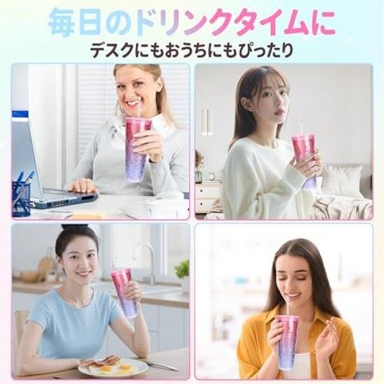 Starbucks International Limited Holiday Straw Tumbler Winter Snowflake Cup 710ml Gradient Purple