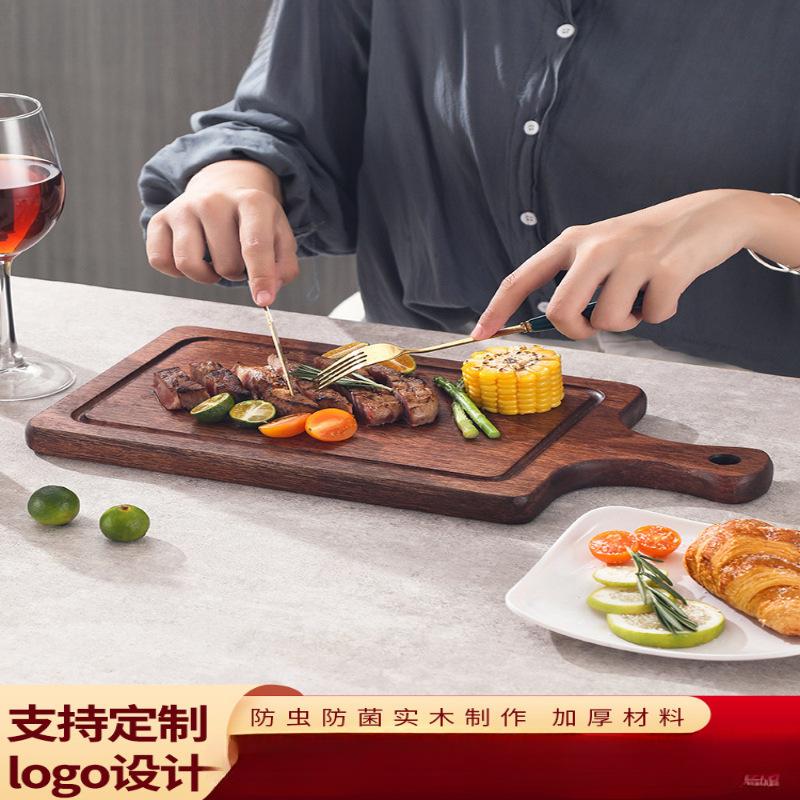 Ebony Wood Cutting Board,Kitchen Chopping Board,22mm Thick Cutting Board For Steak Fruit Vegetable Kitchen Accessories