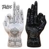 Durable Resin Palm Statue Palmistry Hand Incense Holder, Statue, Decorative Meditation Space Supplies Stick Ancient Mystical Sculpture for Home Table