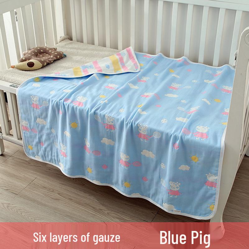 

Gauze Pure Cotton Baby Bath Towel & Blanket - Six Layers for Kids 80x80 cm
