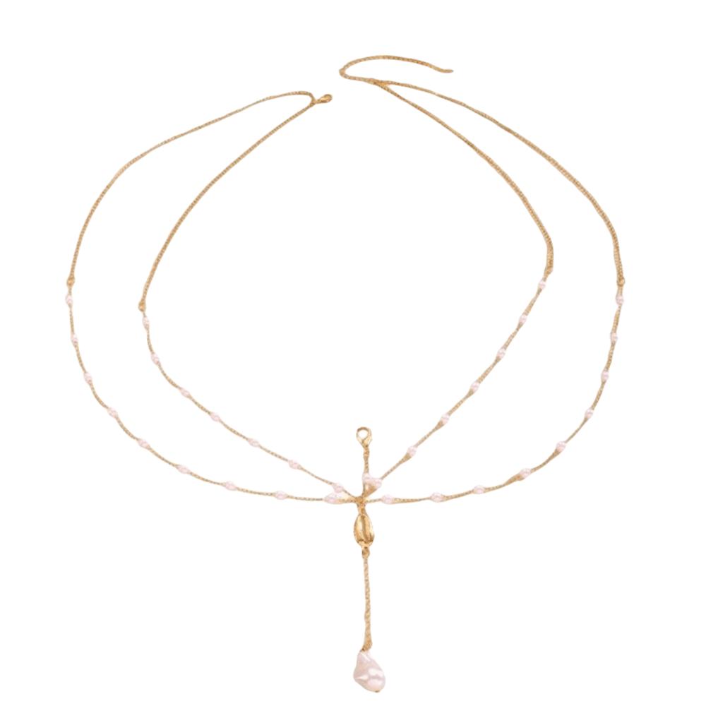 

Seashell Pendant Belly Chain Zinc Zinc Alloy Waist Chains Inspired Starfish Body Chain Vacation Pearl