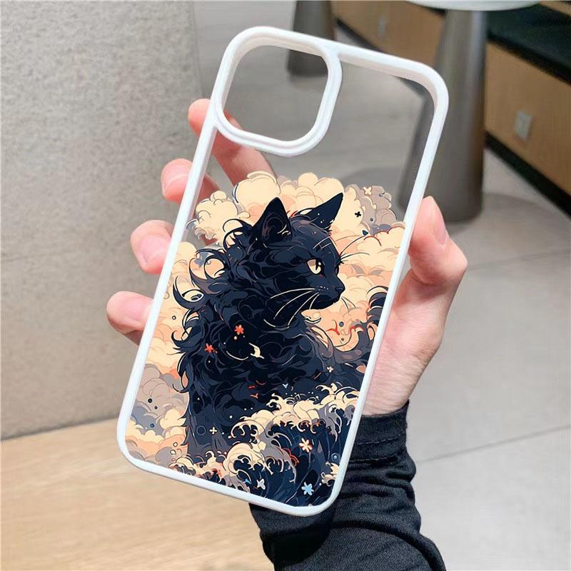 Painting Various Cat Phone Case For iPhone 13 12 Pro Max Mini 15 14 11 Pro Max Plus SE2 8 7 Plus X XS XR Cute Naughty Cat Covers