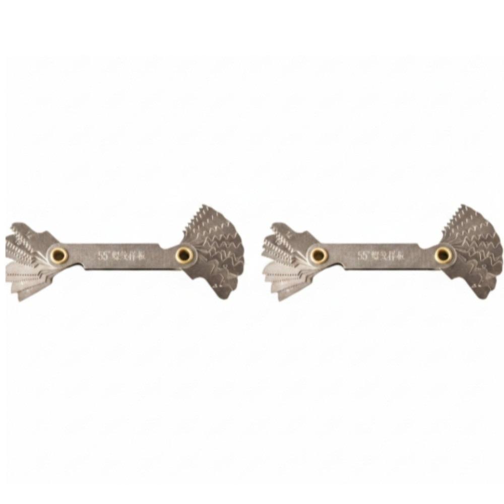 2pcs 55 Degree Thread Measuring Gauge Thread Pitch Gauge Tool For Thread Measurement