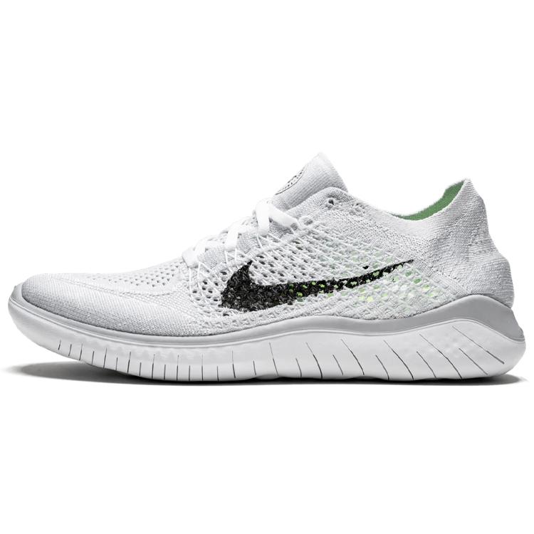 Nike Free Rn Flyknit 2018 White Pure Platinum Women s 942839-100 36.5