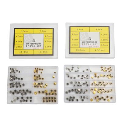 200 Peças Coroa de Relógio de Aço Inoxidável Conjunto de Coroas de Relógio Multifuncionais Ferramenta de Reparo de Relógio para Relojoeiro