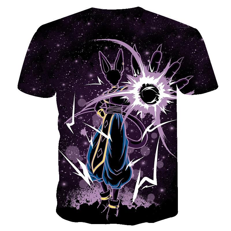 Dragon Ball Super Anime Beerus Printed Men's Fashion Dragonball Short Sleeve Dragon Ball Z T-shirt