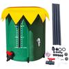 52 Gallon Rain Barrel with Three Spigots PVC Water Storage Tank Water Barrel Collector Garden Water Catcher
