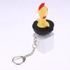 1Pcs Stress Relief Plastic Toys Creative Cartoon Sharp Crying Chicken Voice Button High Aesthetic Edc Keychain For Children Gift