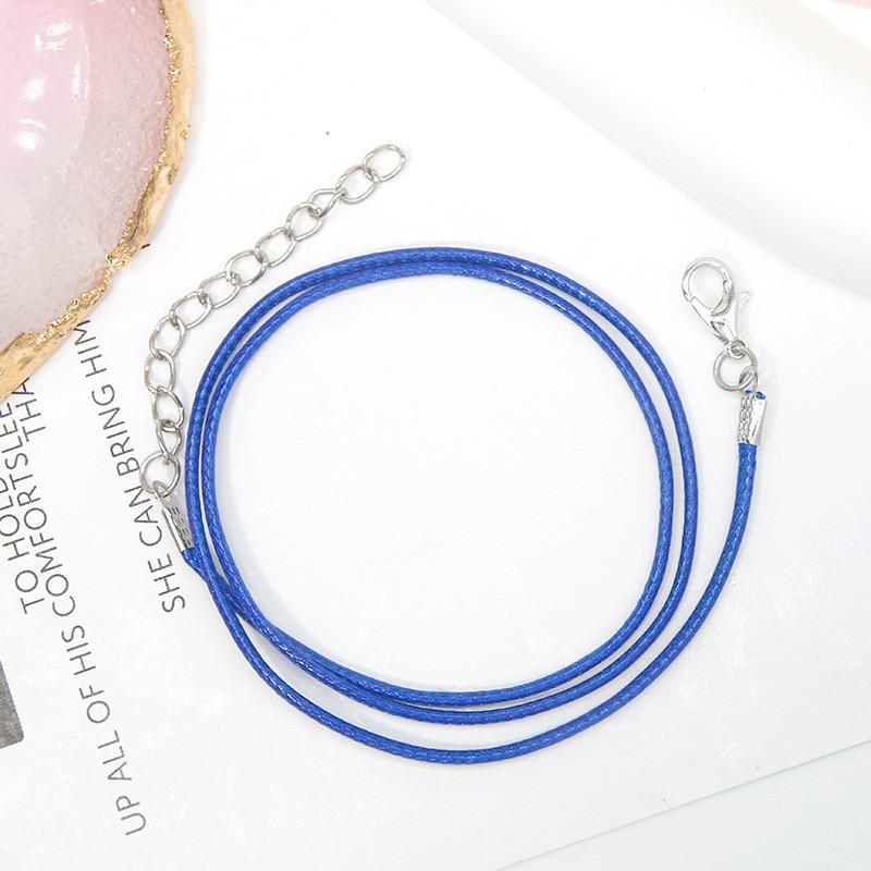 Adjustable Simple Black Wax Line Necklace with Lobster Clasp - DIY Jewelry Accessories