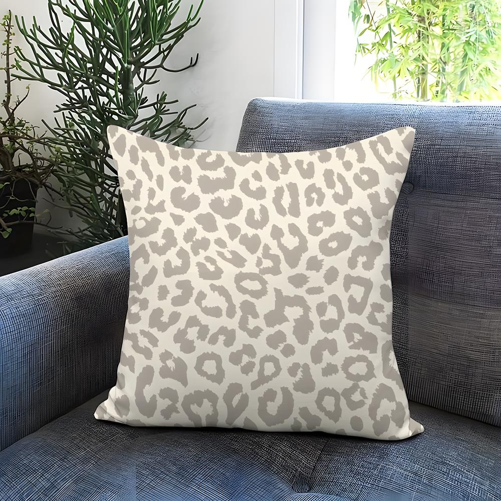 Leopard print pattern Cushion Cover Comfortable Reversible Pillow Cover Ideal for Car Sofa Bedroom Beyond