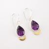 Amethyst Gemstone 925 Sterling Silver Jewelry Handmade Partywear Earrings 1.5" EE-162-4