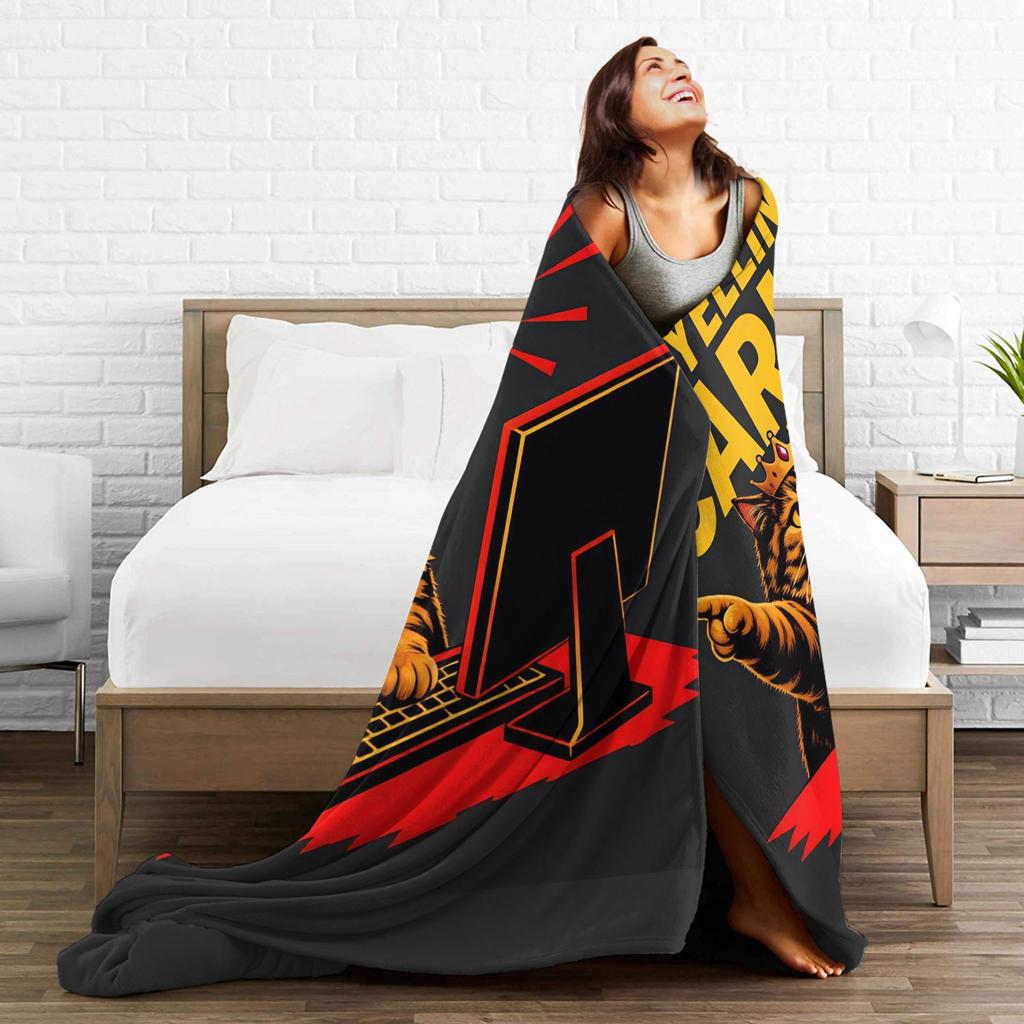 Dungeon Crawler Carl I am Yelling Carl Flannel Blanket Winter Soft Warm Bedding Throws for Child Living Room Sofa Bed Cover