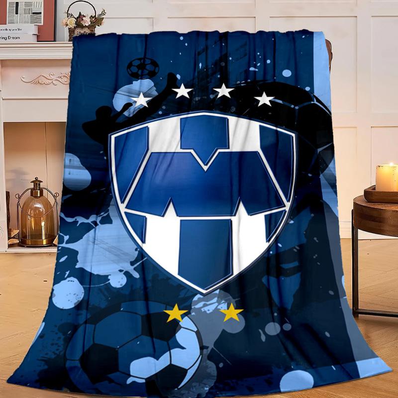 1 Stück Fußballverein Wappen Flanelldecke Geschenk, Geeignet für Männer und Frauen, Weich, Ideal für Betten und Sofa, Geburtstags- oder Weihnachtsgeschenk