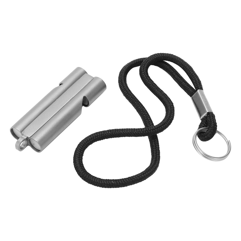 Pure Titanium Whistle with Lanyard Outdoor Survival Whistle High Decibel Whistle Emergency