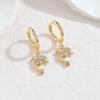 Atoztide Trendy Shiny Zircon Ocean Series Pendant Earring Women Stainless Steel Gold Color Multiple Styles Earring Jewelry Gift