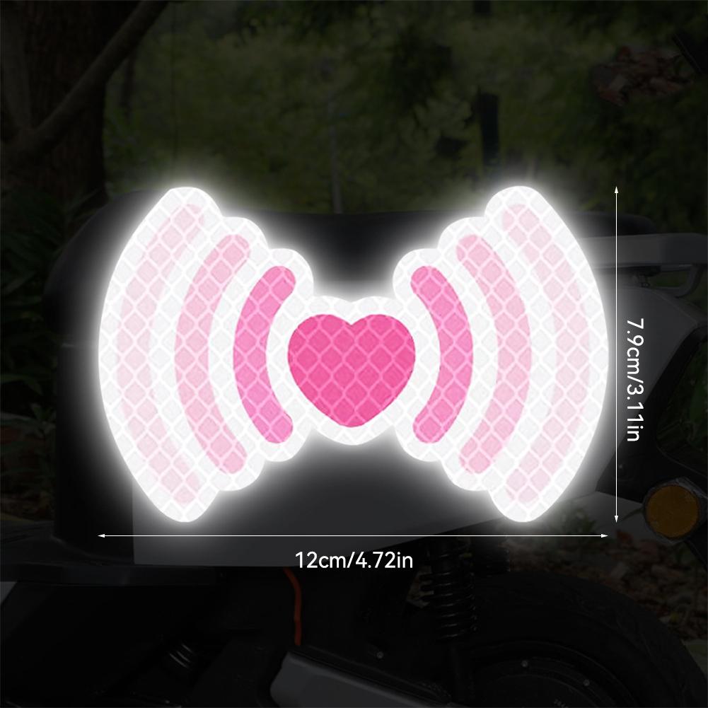 

Наклейка на шлем мотоцикла Сигнальное сердце Водонепроницаемый ночной предупреждающий знак Светоотражающая наклейка Внешние аксессуары Style C